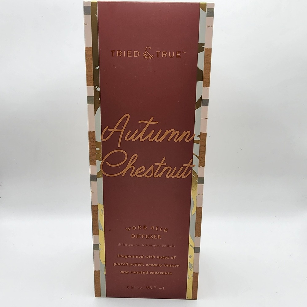 Tried & True Leaf Reed Diffuser 3 Oz. Autumn Chestnut New in Open Box